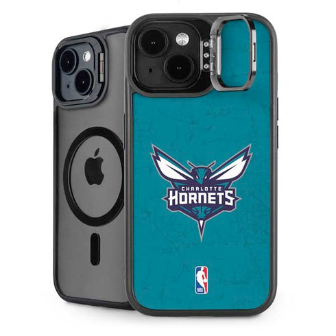 NBA Charlotte Hornets Distressed iPhone 14 Kickstand Case